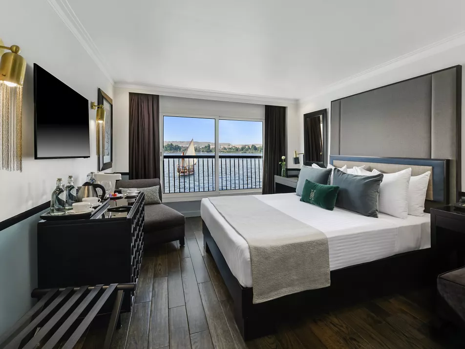 Cabin aboard the MS Mövenpick Hamees Nile cruise